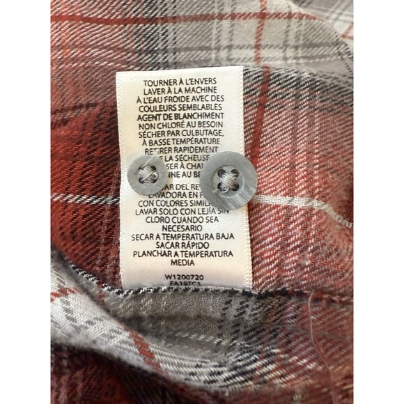 Wolverine Men’s Rust Plaid Cotton Flannel Button-Up Shirt Workwear Casual Size M - Picture 12 of 12